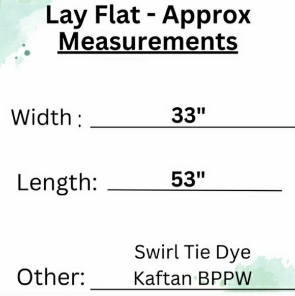 Kaftan Tie Dye Dress Swim Cover Up Maxi Loungewear OS L XL 1X NEW 💜 Last 1 - Picture 7 of 9